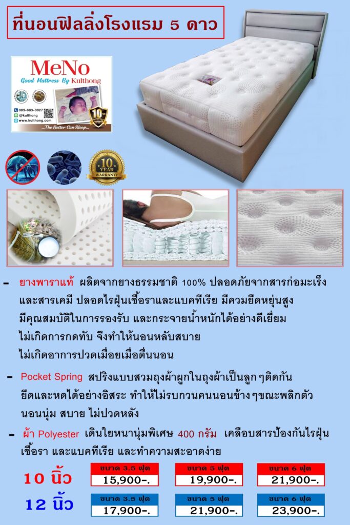 ที่นอนpocket Spring ที่นอนยางพารา