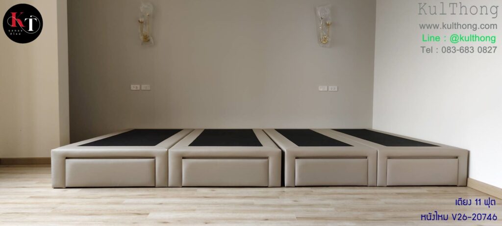 เตียงครอบครัว เตียงดีไซน์ เตียงมีลิ้นชัก